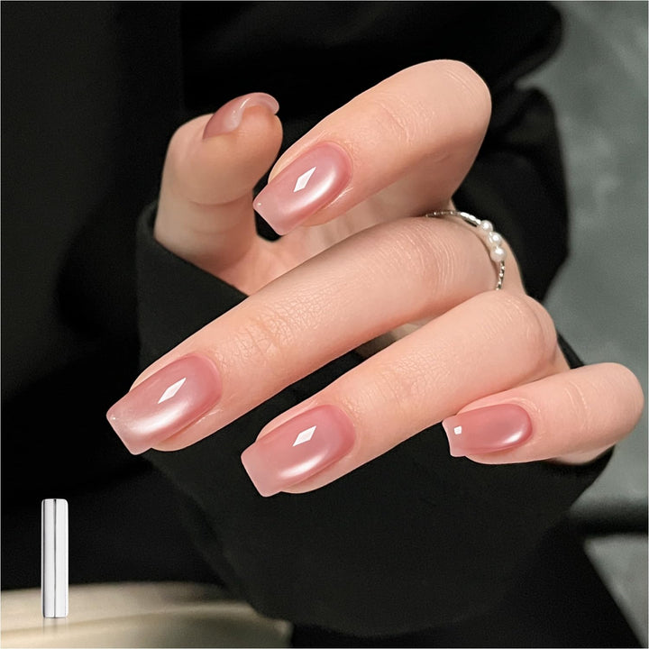 Glassy Cat Eye Gel Nail Polish, 16Ml Glitter Holographic UV Gel Polish with Magnet, Reflective Translucent, 2341 Silvery Moonlight