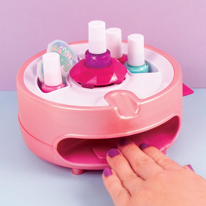 - Color Fusion Light up Nail Dryer - Kids Manicure Kit with Dryer - Nail Polish Set for Girls & Teens - Includes 4 Nail Polish Colors, Nail Dryer, Nail File, & Cuticle Pusher - Ages 8+