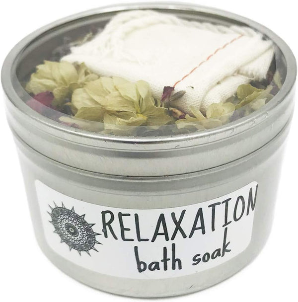 Relaxation Herbal Bath Soak - Tub Tea - Rose Lavender Hops