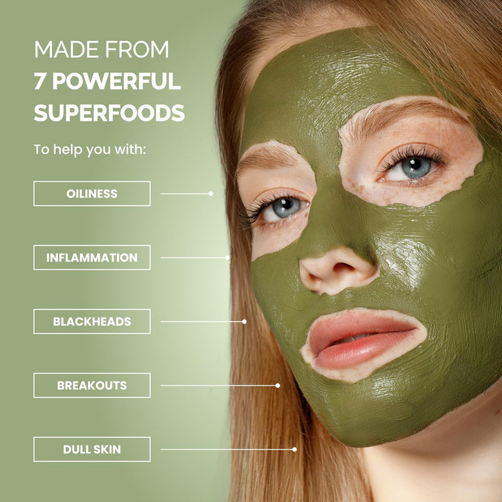 Korean Skincare Clay Mask – Hydrating Mud Mask with Avocado & Superfoods, Dermatologist-Tested for Face & Body – Vegan, 3.4 Oz/100Ml