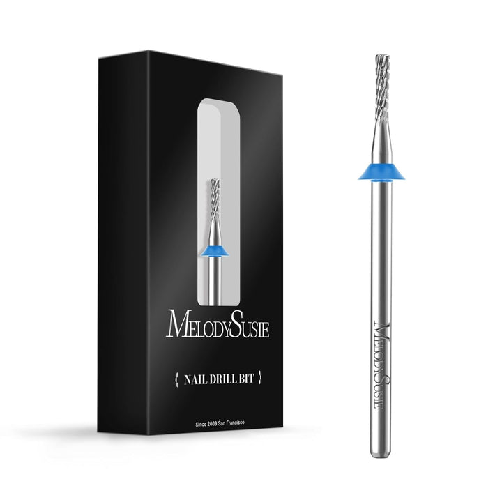 Cuticle Clean Nail Drill Bit 3/32'', Professional Safety Carbide under Nail Cleaner Nail Bit for Cuticle Dead Skin Nail Prepare, Two Way Rotate, Manicure Nail Salon Supply(Silver, Fine)