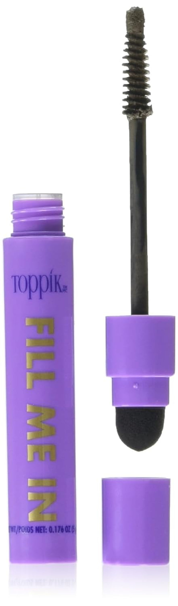 Fill Me in Hairline Filler, Hair Color Root Touchup, Hair Fibers Wand, Fills in Thinning Hairline, Hair Styling Product, 0.176 Oz (5 G) Medium Brow