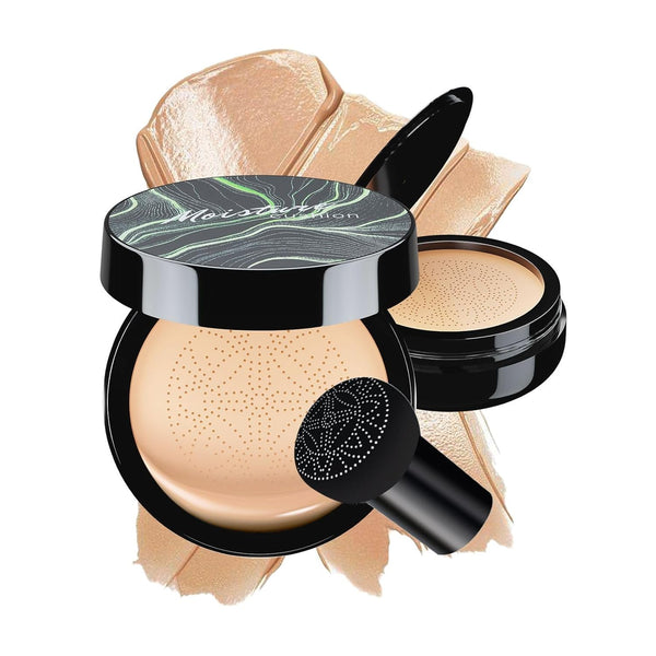 Mushroom Head Air Cushion CC Cream - BB Cream Face Makeup Foundation for Mature Skin Moisturizing Concealer Brighten Long-Lasting, Even Skin Tone for All Skin Types, Natural Color