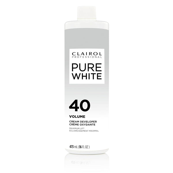 Pure White 40 Volume Hair Developers for Lightening & Gray Coverage