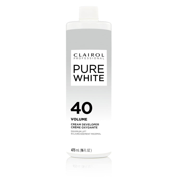 Pure White 40 Volume Hair Developers for Lightening & Gray Coverage