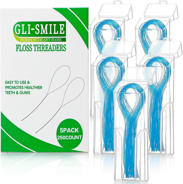 Floss Threaders, Orthodontic Threader, Ultraclean Access Tool for Maintaining Oral Health with Braces, Bridges, and Implants 250 Count