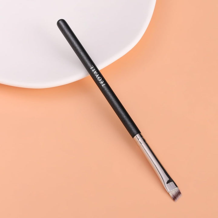Flat Angled Eyeliner Brush, Soft Thin Slanted Synthetic Bristles Precision Eyebrow Brush for Brow Powder Gel Eye Liner