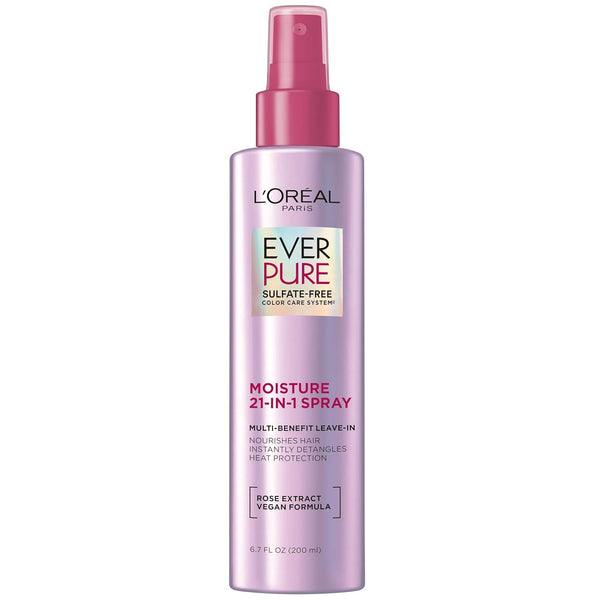 Sulfate Free Moisture 21-In-1 Leave-In Conditioner for Dry Hair, Everpure, 6.7 Fl Oz
