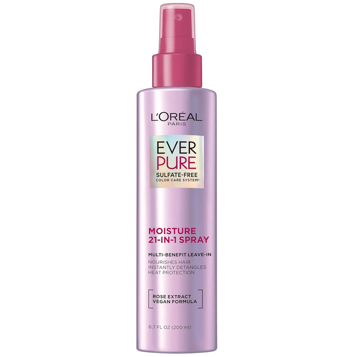 Sulfate Free Moisture 21-In-1 Leave-In Conditioner for Dry Hair, Everpure, 6.7 Fl Oz