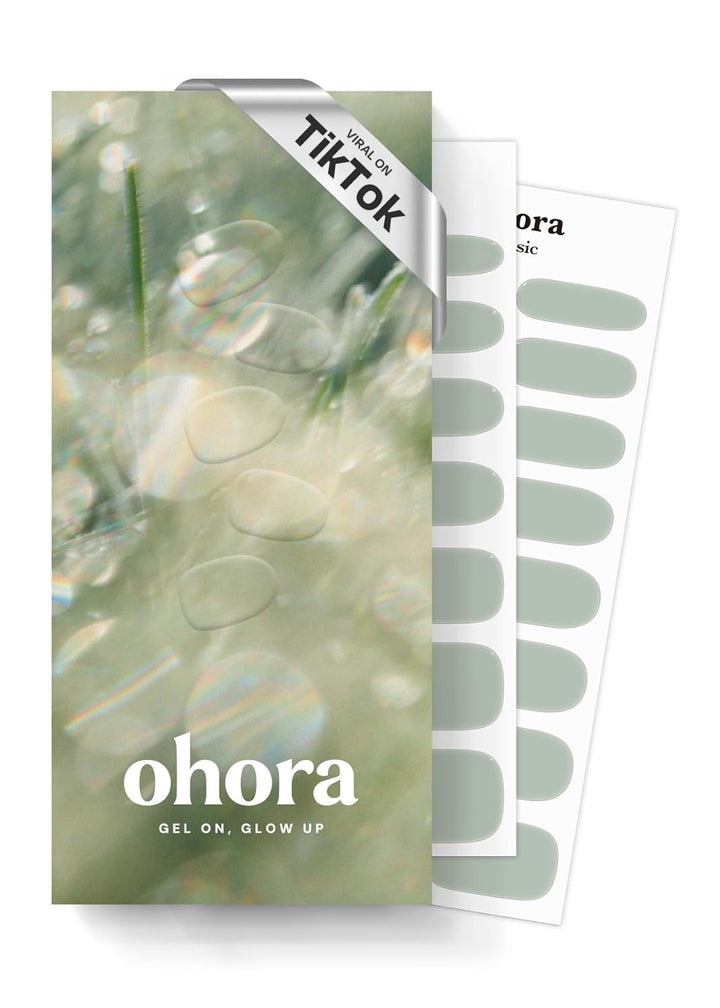 Semi Cured Gel Nail Strips (N Onyx) - Dark, Solid, Works with Any UV/LED Lamps, Salon-Quality, Long Lasting, Easy to Apply & Remove - Includes 2 Prep Pads, Nail File & Wooden Stick