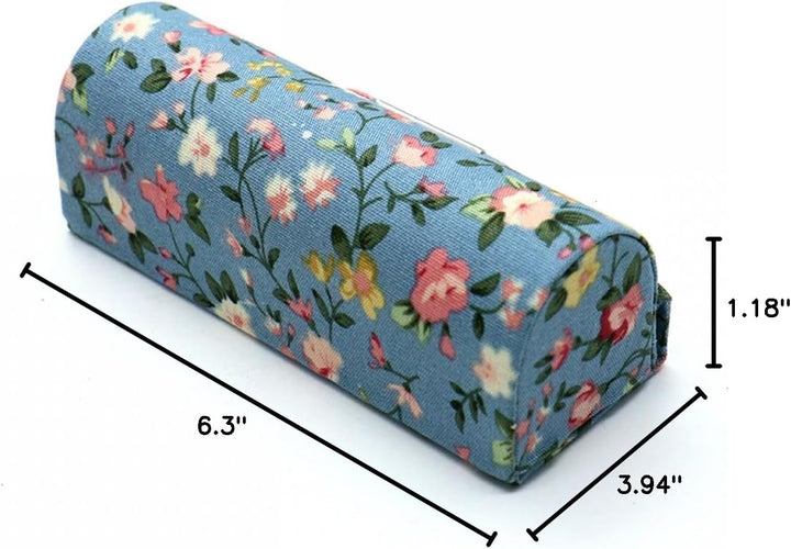 4 Pcs Ladies Floral Lipstick Case Holder with Mirror, Cosmetic Storage Kit Makeup Travel Cases Organizer Bag for Purse