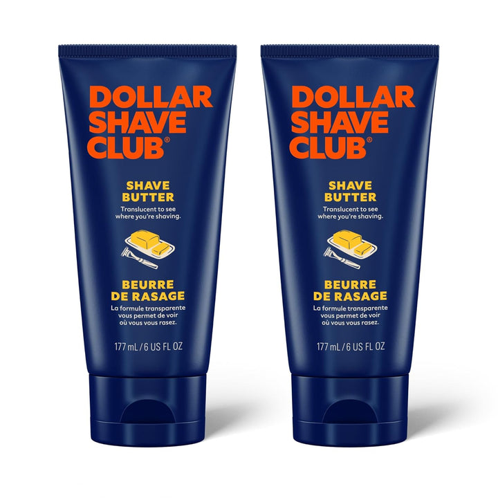 | Shave Butter 2-Pack | for Sensitive Skin, a Translucent Shaving Cream & Gel Alternative, Designed for a Gentle Glide, Helps to Fight Razor Bumps and Ingrown Hairs, Blue