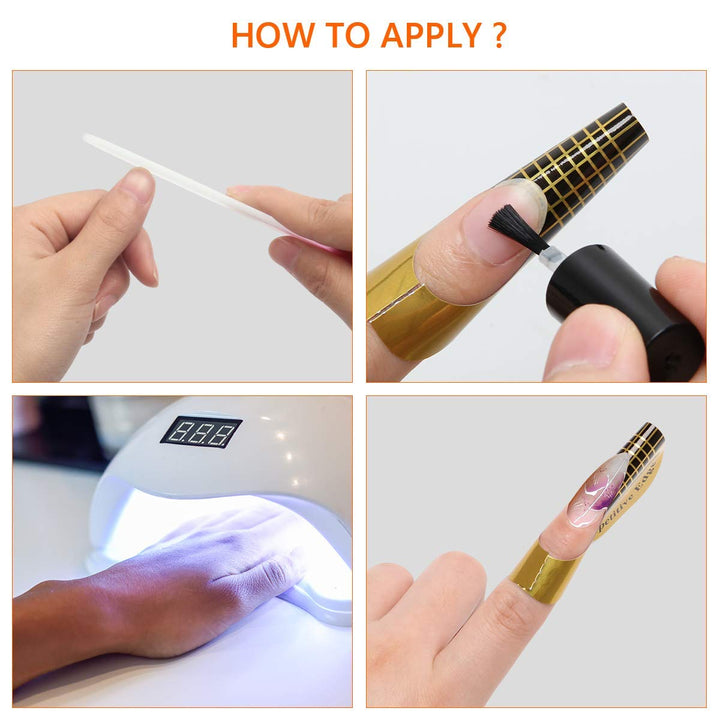 200 PCS Nail Forms for Builder Gel,  Self-Adhesive Nail Extension Forms for DIY at Home Professional Nails Art Supplies