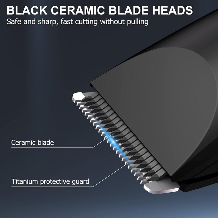 Electric Body Hair Trimmer - Groin Trimmer for Men - Bikini Trimmer Women - Wet/Dry Shaver Groomer, Replaceable Ceramic Blade Heads, USB Recharge Dock, Waterproof Hygiene Razor,Black