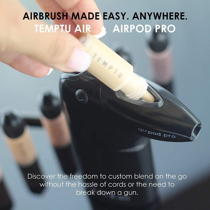 Airpod Pro - Reusable, Refillable, Makeup Cartridge for Custom Blending & Mixing Colors – Premium, Professional Airbrush Makeup Accessories - Professional Airbrush Equipment