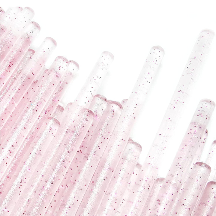 500 Pcs Disposable Micro Applicator Brush for Eyelash Extension, Micro Cotton Swabs, Lips Mascara Wands Pink