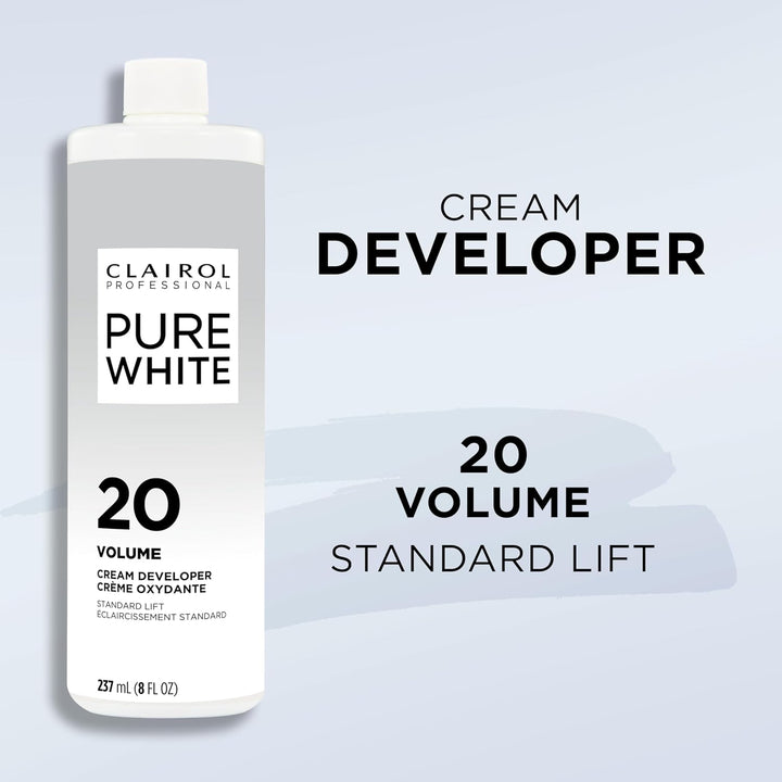 Pure White 20 Volume Hair Developers for Lightening & Gray Coverage