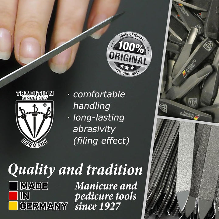 - Brand Quality Double Sided (Fine & Coarse) Sapphire Metal Pocket Nail File (1 Piece), Made in Solingen Germany