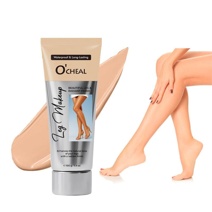 O’CHEAL Waterproof Leg Makeup Cream, No Transfer Tattoo Cover Up&Scar Concealer, Long Lasting Body Foundation for Flawless Skin, Leg Varicose Vein Cover Up, Suitable All Skin Tones (Nature)