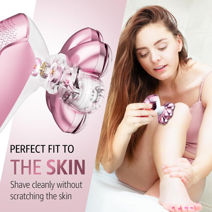 Electric Razors for Women Legs: Rechargeable Body Shaver - Waterproof Wet Dry Hair Remover - Trimmer for Lady Face Underarms