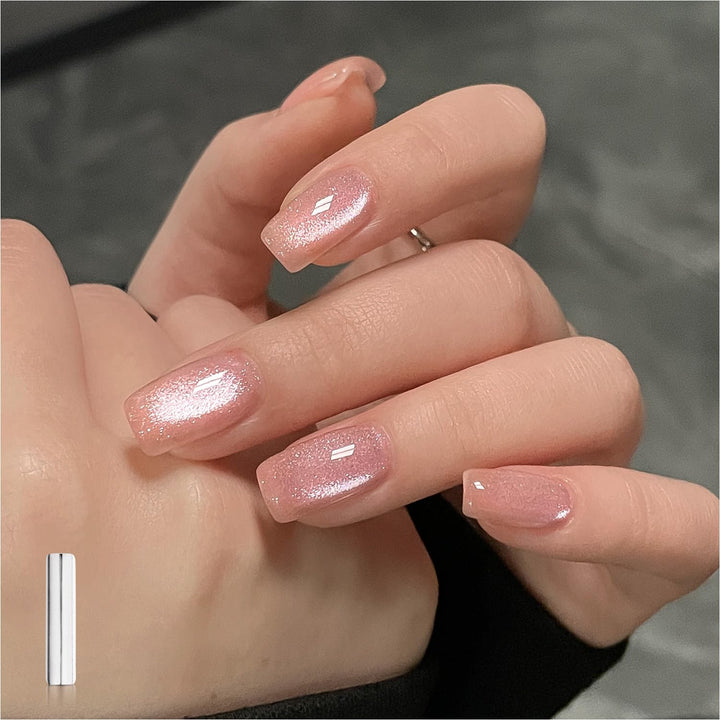 Red Cat Eye Gel Nail Polish, 16Ml Glitter Holographic Nail Polish with Magnet, Reflective Translucent UV Gel, 2907 Ruby Twilight