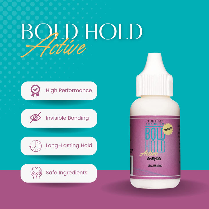The Hair Diagram -  Reloaded - Strong Hold Glue for Wigs and Hair Systems - Invisible Bonding - Formulated for Oily Skin - Non Toxic - Humidity Resistant & Water- Resistant -1.3Oz