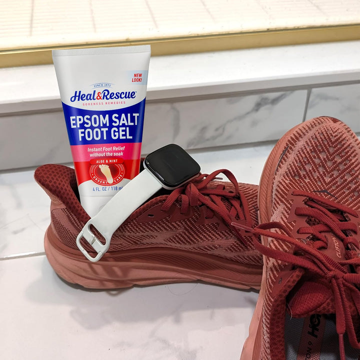 Epsom Salt Foot Gel, 4 Ounce, Soothing Relief for Painful, Tired, Aching Feet, Ditch the Foot Bath for Instant Relief