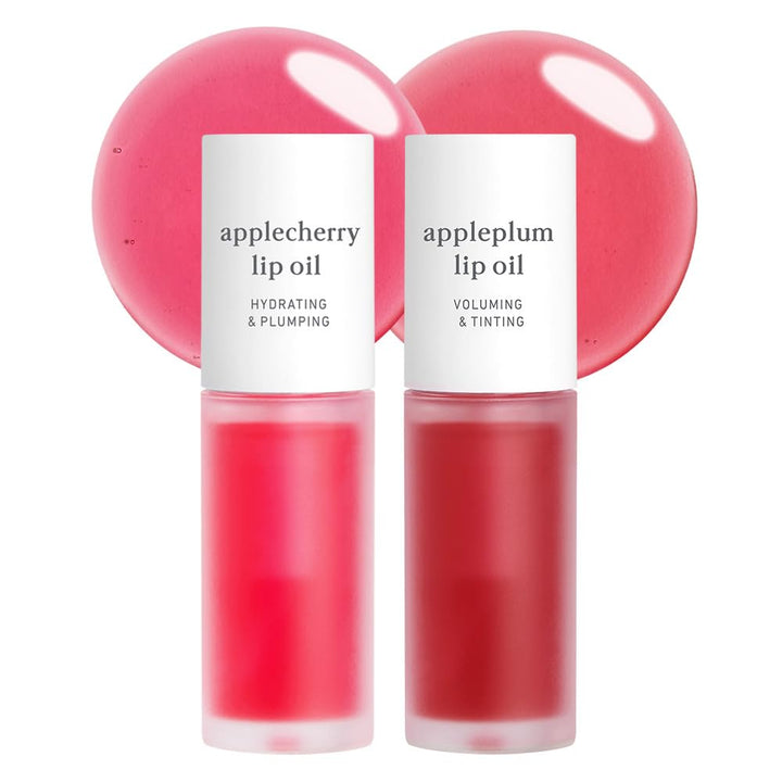 Korean Lip Oil - Applepeony | Long-Lasting, Moisturizing, Plumping, Revitalizing for Dry Lips, Waterproof, No Peel Off, Hydrating, Nourishing Crystal Clear, 0.12 FL Oz