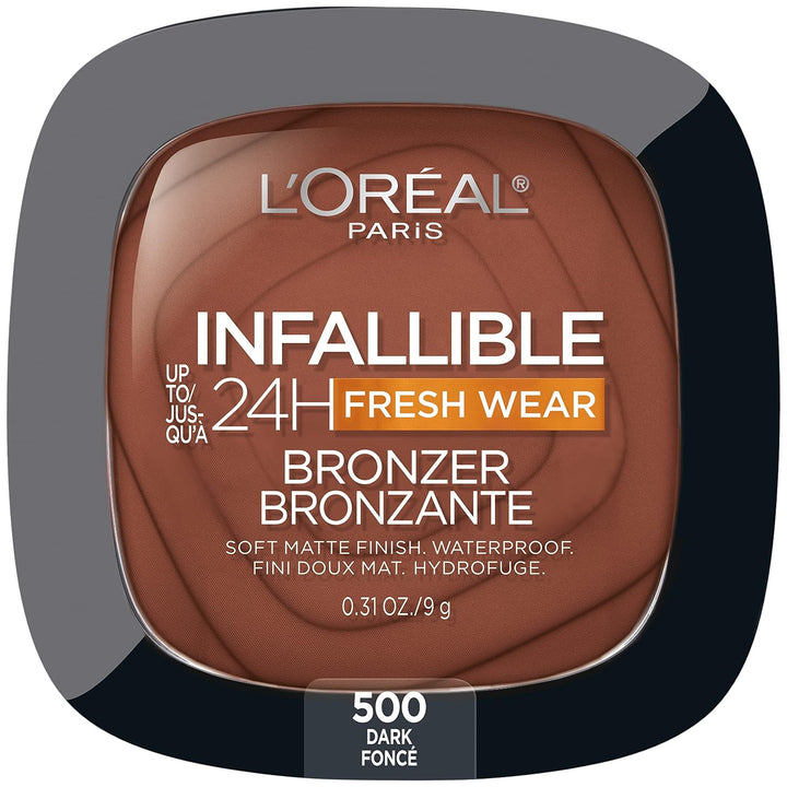 Infallible up to 24H Fresh Wear Soft Matte Longwear Bronzer. Waterproof, Heatproof, Transfer, Humidity and Sweatproof, Fair, 0.31 Oz