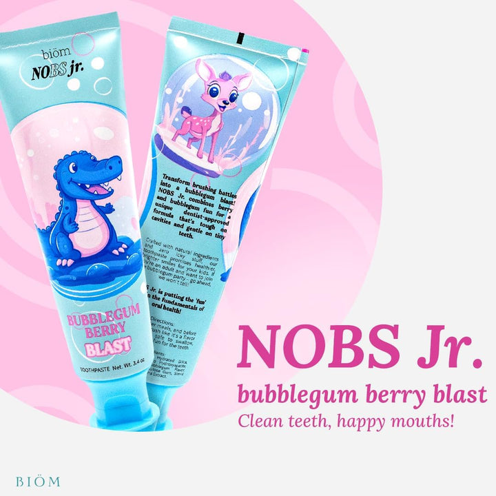 Jr. Kids Nano Hydroxyapatite Toothpaste – Fluoride Free, Sls-Free, Remineralizing - Dentist Formulated - Bubblegum Berry