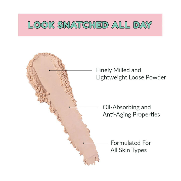 Beauty Puff Puff Pass Set and Bake Setting Powder for Makeup, Extra Fluffy Loose Face Powder Poof, Soft Natural Face Makeup for Uneven Skin Tone, 03 Translucent