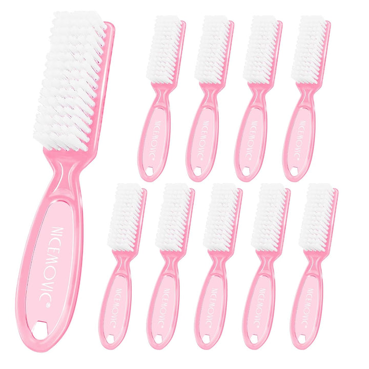 10 Pcs Handle Grip Nail Brush,  Hand Fingernail Cleaner Brush Manicure Tools Scrub Cleaning Brushes Kit, Use for Toe and Nail Cleaning (Bright Colors)