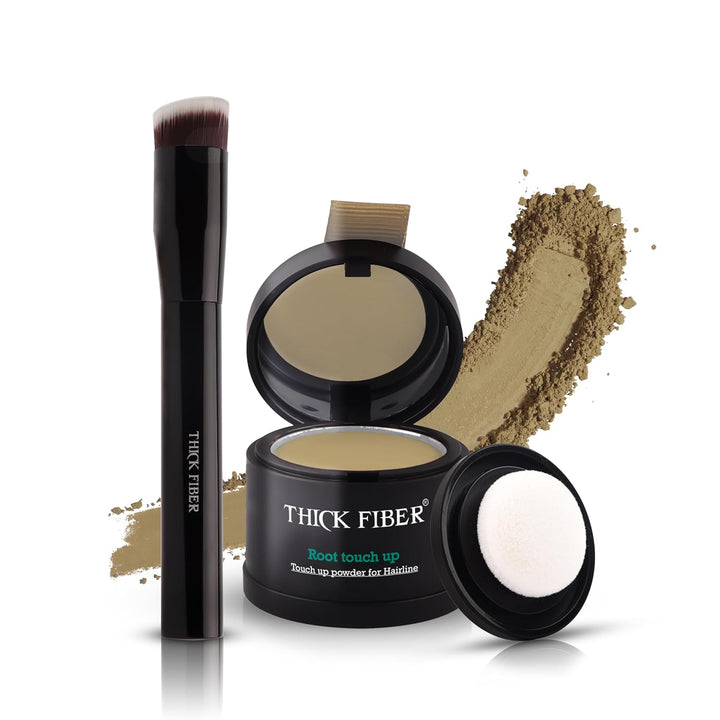 Root Touch up Powder - Water & Sweat Resistant Hair Loss Concealer Set for Thinning Hair Women, Includes Brush (Dark Brown)