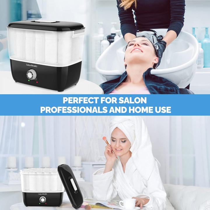 Hot Towel Warmer for Facials, Holds 16 Small Towels, 5L Portable Towel Steamer with Quickly Heating in 1-5 Mins, Auto off Timer Foldable Towel Warmers for Spa, Barber, Manicures, Massage