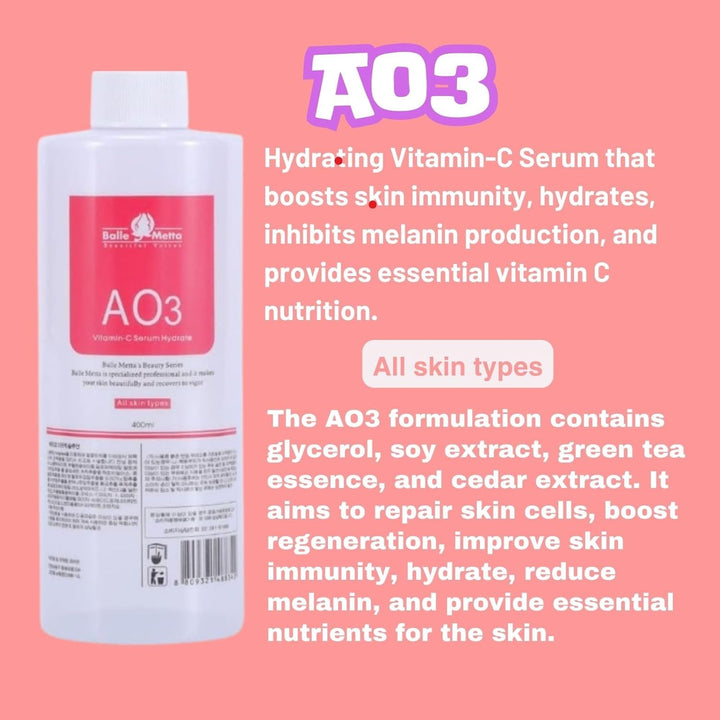 Professional Hydro Peeling Solution for Hydrodermabrasion Machines – Bubble Solution for All Skin Types (AS1, SA2, AO3) – Deep Cleansing, Hydration, and Anti-Aging