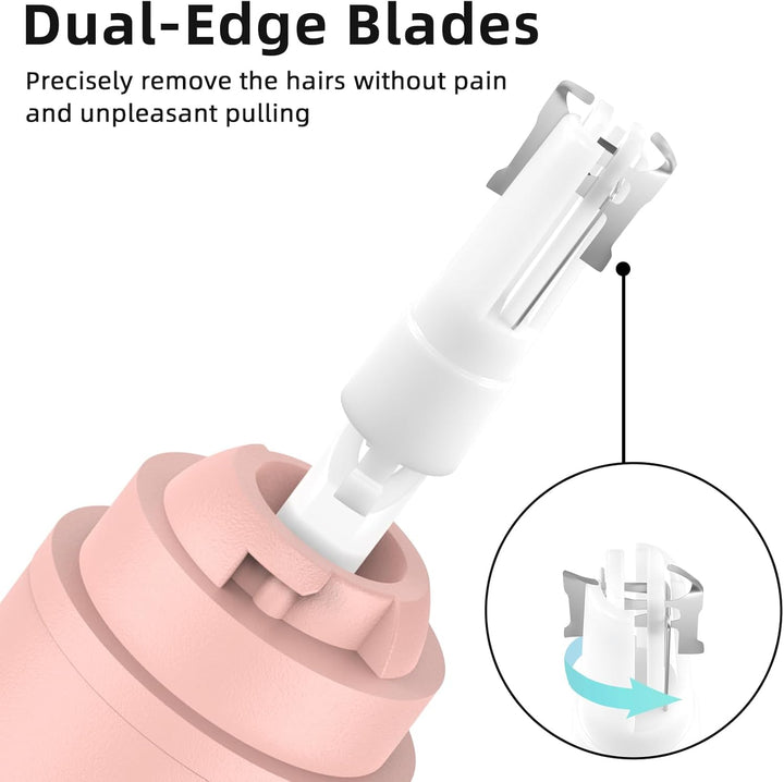 Nose Hair Trimmer Rechargeable Cordless Painless Ear and Eyebrow Trimming Tool-Dual Edge Easy Cleansing for Man Woman Vee