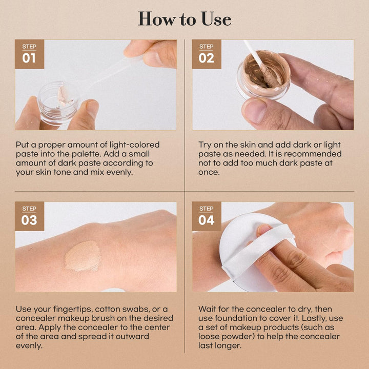 Tattoo Cover up Makeup Waterproof Concealer for Dark Spots, Scars, Vitiligo, and More - 2X30Ml - Use on Body, for Legs, for Men and Women (2X30Ml)