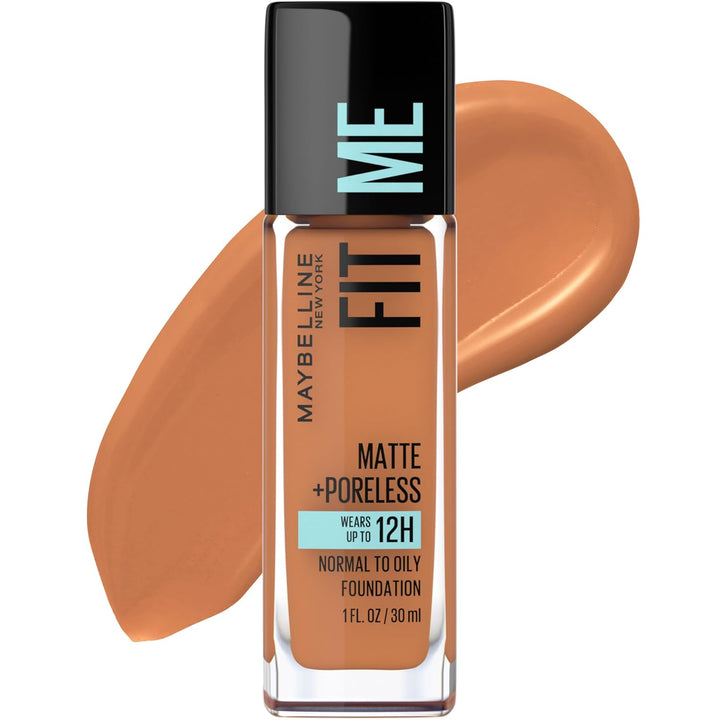 Fit Me Matte + Poreless Liquid Oil-Free Foundation Makeup, Classic Ivory, 1 Count (Packaging May Vary)