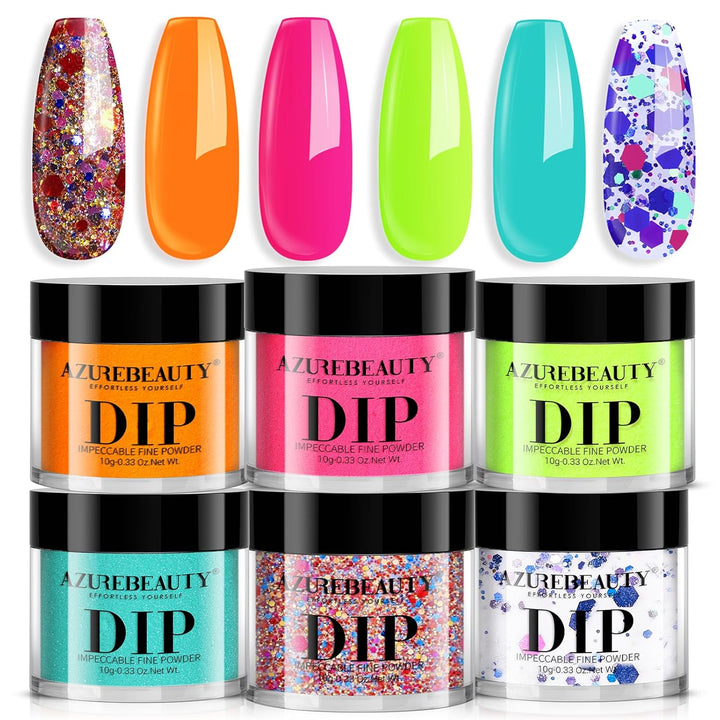 4+4Pc Dip Powder Liquid Set, 15Ml/0.5Oz, with Base/Top Coat, Activator, Brush Saver, Nail File– Fast Drying Formula, No UV Light Needed ﻿
