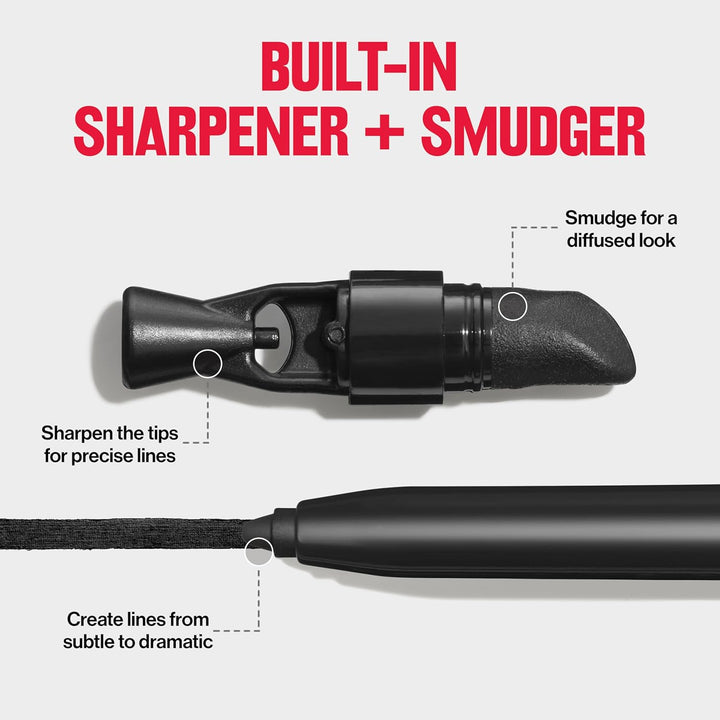 Colorstay Pencil Waterproof Eyeliner, Smudge-Proof, Eye Makeup with Built-In Sharpener, 202 Black Brown, 0.01 Oz