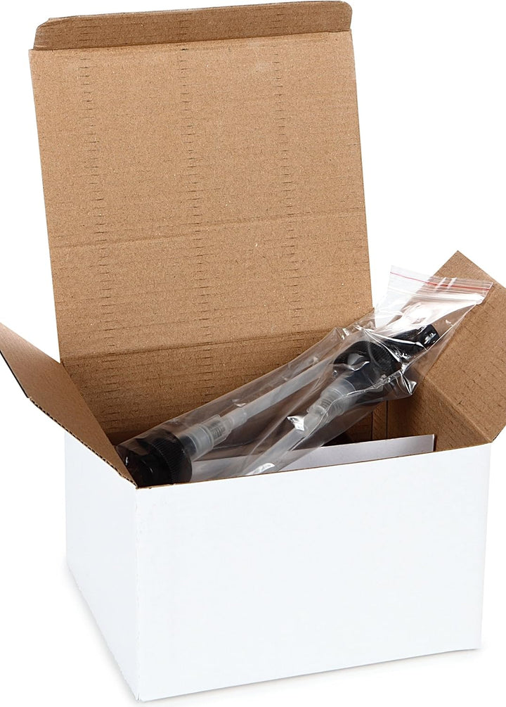 , 2, Large, 16 Oz, Empty, Amber Glass Bottles with Black Lotion Pumps