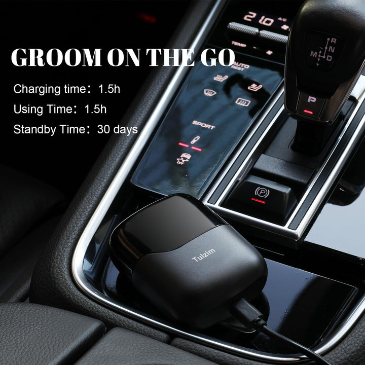 Electric Foil Shaver for Men: Portable Electric Razor for Beard/Face - 3 Floating Blade LED Display USB-C Fast Rechargeable - IPX7 Waterproof for Travel & Home - Carbon Gray