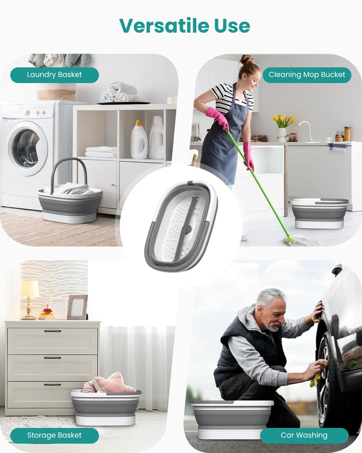 Foot Soaking Tub Collapsible Bucket for Foot Bath Soak Tub, Foot Basin Foot Soaker with 138 Acupressure Nodes and Pumice Stone for Feet Massager Pedicure Foot Spa, Gifts for Men Women Dad Mom