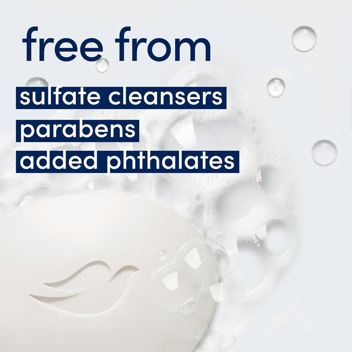 Beauty Bar Soap Original 8 Count for Soft, Smooth Skin, with 1/4 Moisturizing Cream 3.75 Oz