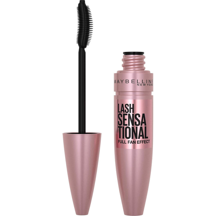 Lash Sensational Washable Mascara, Lengthening and Volumizing for a Full Fan Effect, Blackest Black, 1 Count