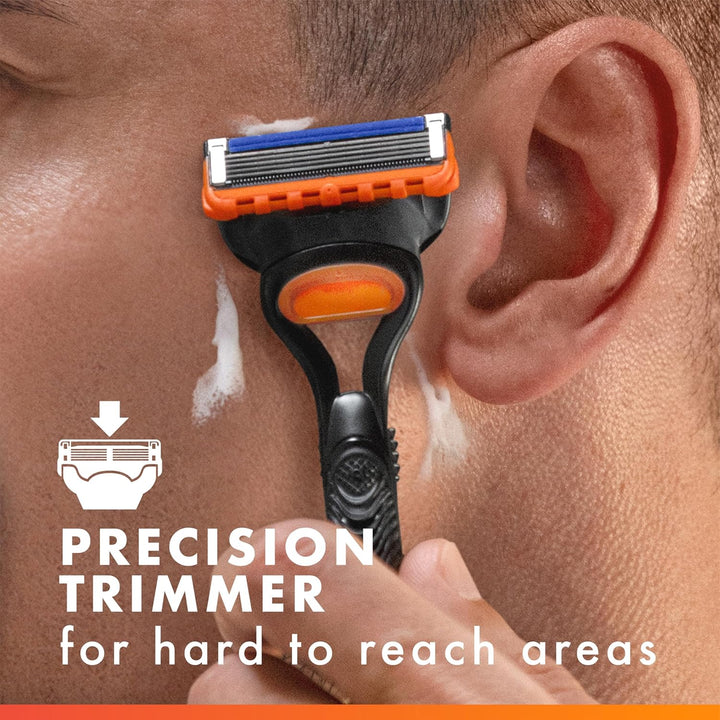 Fusion5 Razors for Men, 1 Razor, 4 Blade Refills, Lubrastrip for a More Comfortable Shave