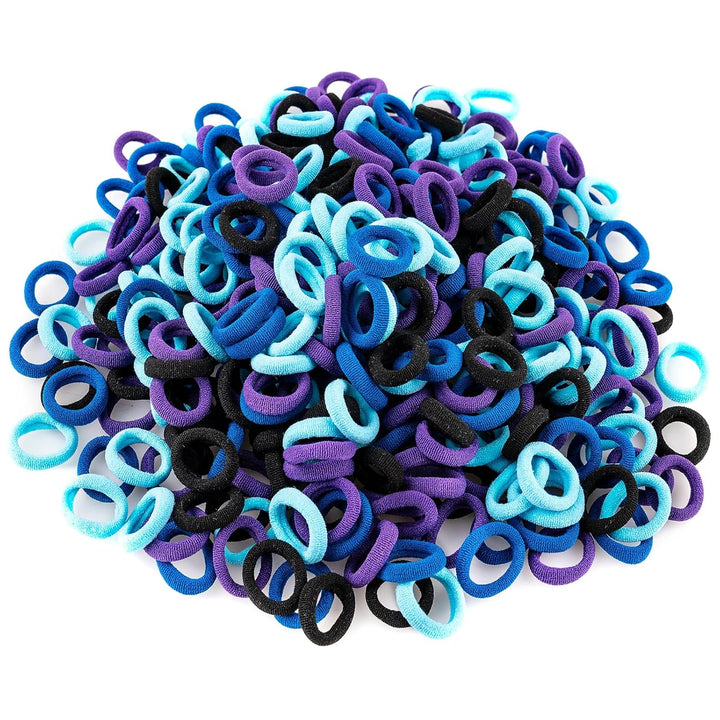 350 PCS Multicolor Cotton Hair Ties – Small Baby Hair Elastics for Kids and Girls, No Crease Finger Ponytail Holders (20 Colors)