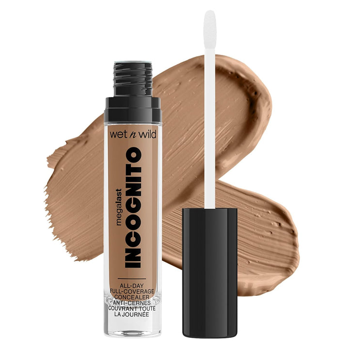 Mega Last Incognito All-Day Full Coverage Liquid Matte Concealer, Light Beige, 0.18 Ounce