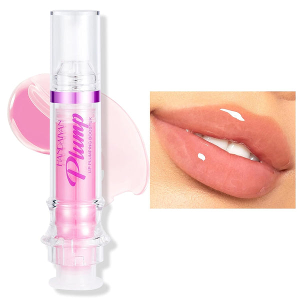 Lip Plumper Gloss, Natural Spicy Lip Plumping Booster, Ultra-Hydrating & Nourishing Plump Lip Plumper, Glossy Finish Fuller Lip Plumping Oil for Women Girls, 01#