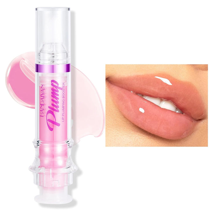 Lip Plumper Gloss, Natural Spicy Lip Plumping Booster, Ultra-Hydrating & Nourishing Plump Lip Plumper, Glossy Finish Fuller Lip Plumping Oil for Women Girls, 01#